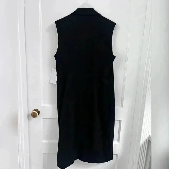 Ralph Lauren Black Label Black sleeveless vest wool dress with buckle NWT $898 - Picture 3 of 4